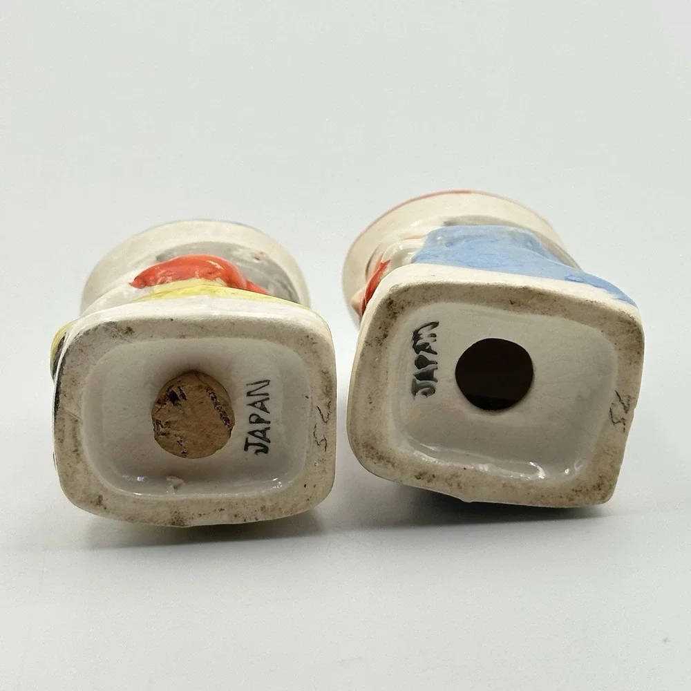 Salt and Pepper Shakers Pair Vintage Toby Style  -‎ Made In Japan